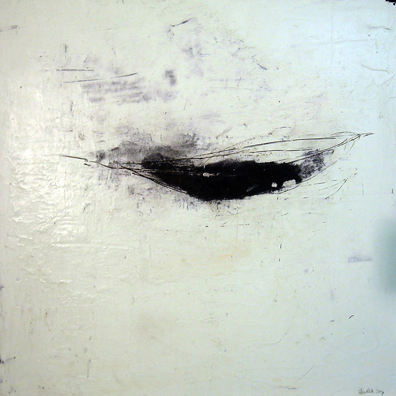 Kanu (2008), Mischtechnik auf Hartfaser, 50x50 cm, Privatsammlung