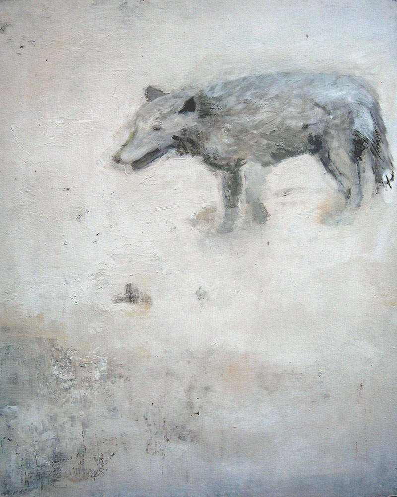 Schweinehund (2009), Mischtechnik auf Finnpappe, 60x50 cm, Privatsammlung
